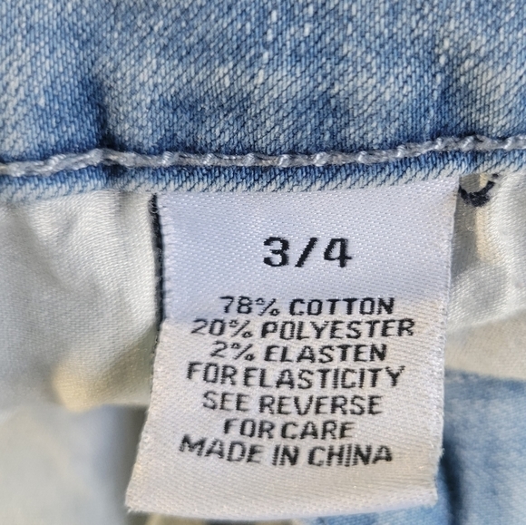 Final Price -Light Blue Distressed Low Rise Jeans - BamBoo Size 3/4 - Picture 10 of 11